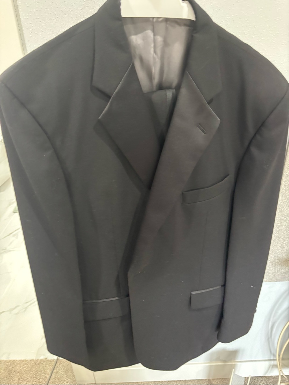 Men's Black Tuxedo - Classic Single-Breasted Tuxedo Jacket Pants n Shirt Bow tie